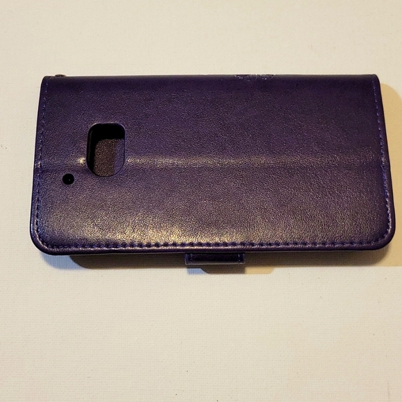 HTC 10 phone case wallet style purple New - Picture 3 of 7